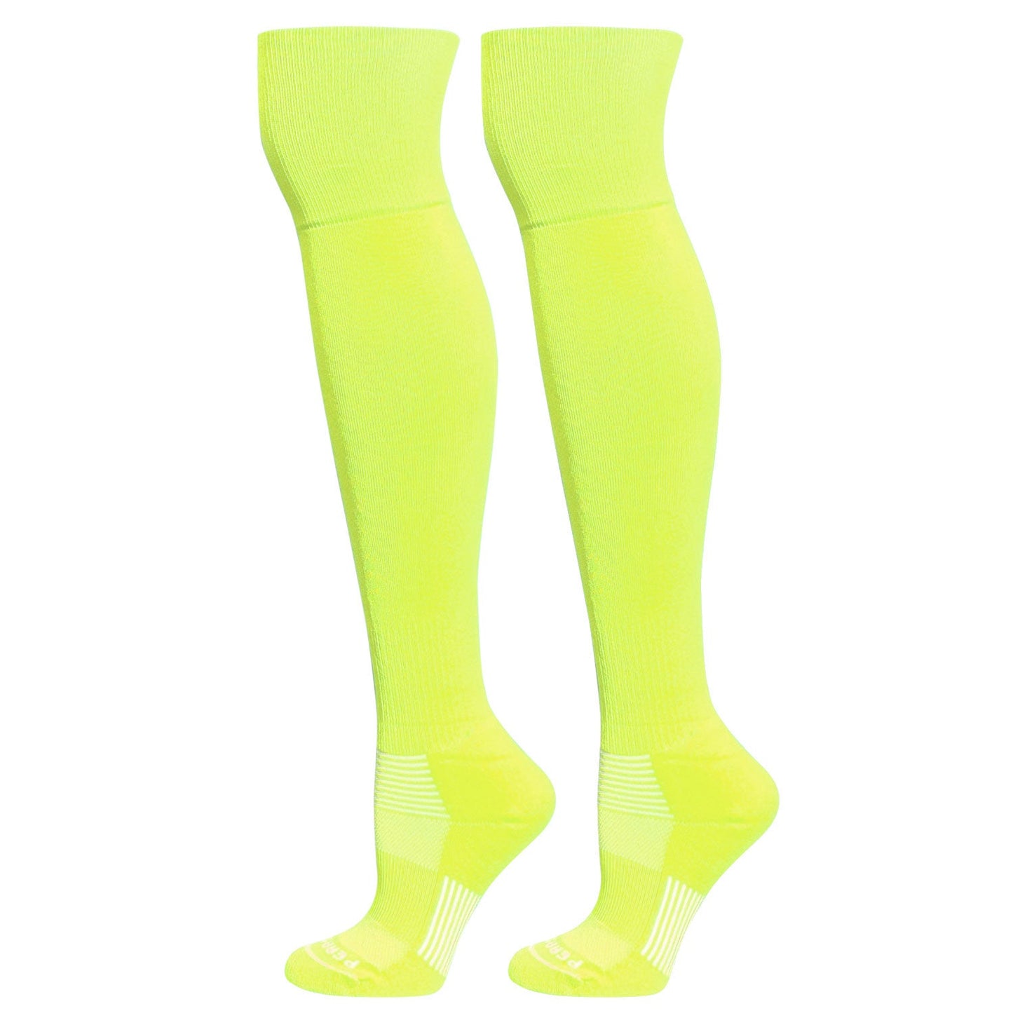Over the Knee Baseball, Extra Long Sports Socks (Neon Yellow)