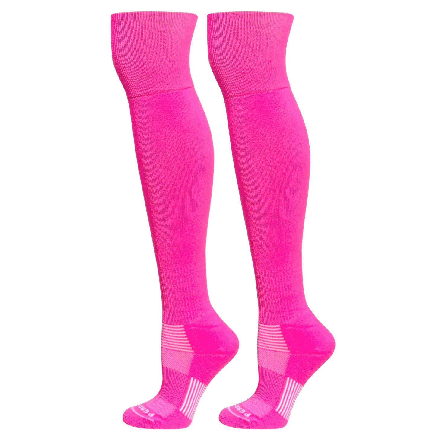 Over the Knee Baseball, Extra Long Sports Socks (Neon Pink)