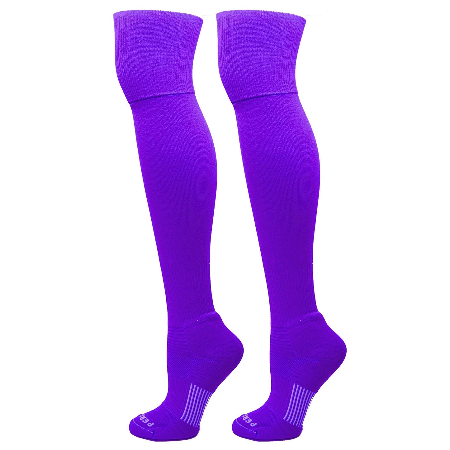 Over the Knee Baseball, Extra Long Sports Socks (Purple)