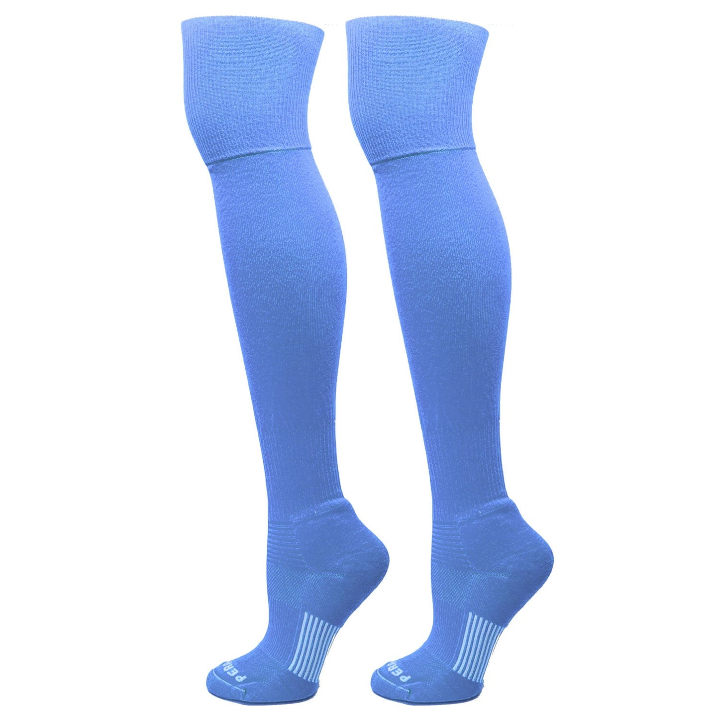 Over the Knee Baseball, Extra Long Sports Socks (Sky / Carolina Blue)