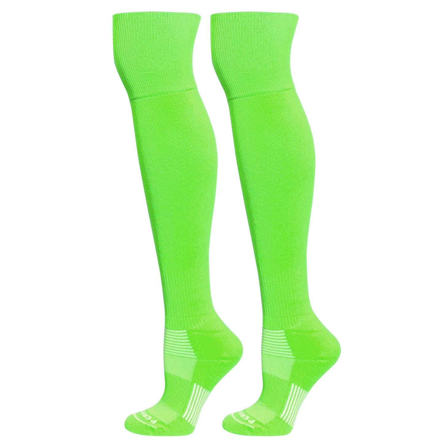 Over the Knee Baseball, Extra Long Sports Socks (Neon Green)