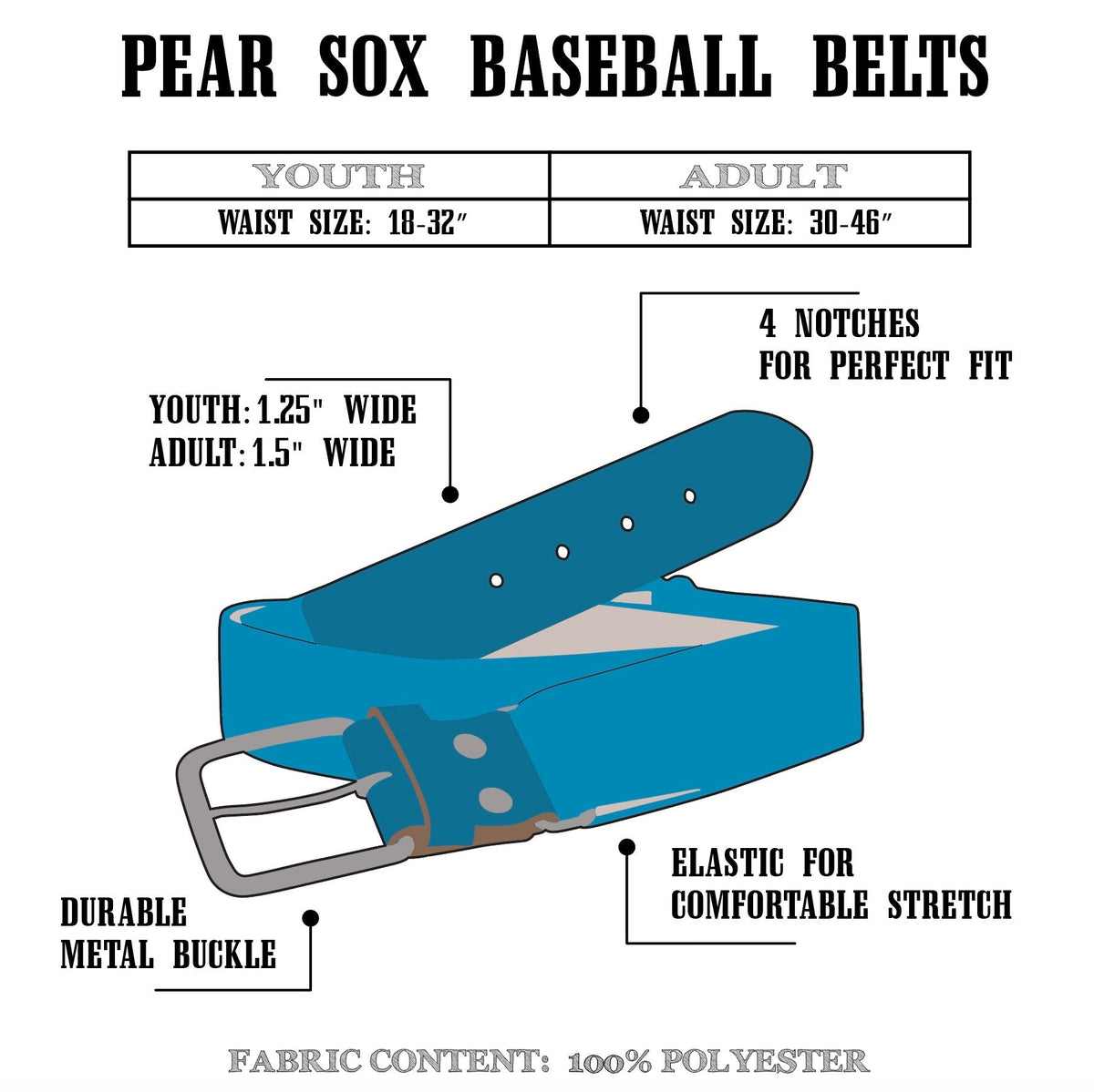 GRAPHITE GRAY Adjustable Elastic Baseball SoftBall Belt for Youth and Adults
