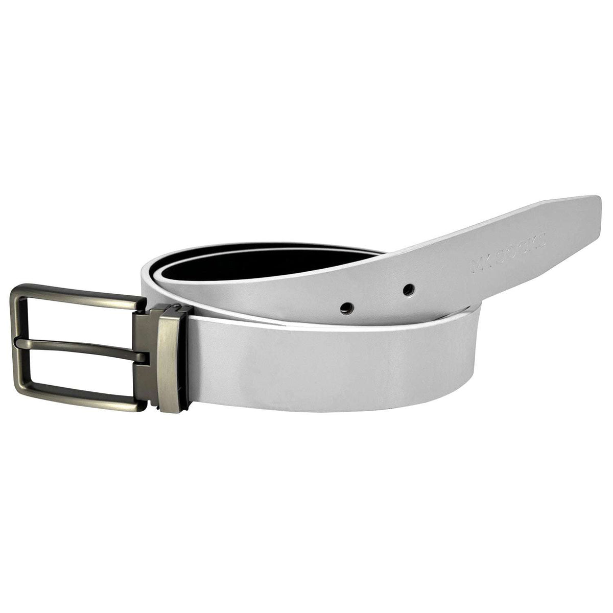 WHITE Cut-to-Fit Youth Leather Softball, Baseball Belt