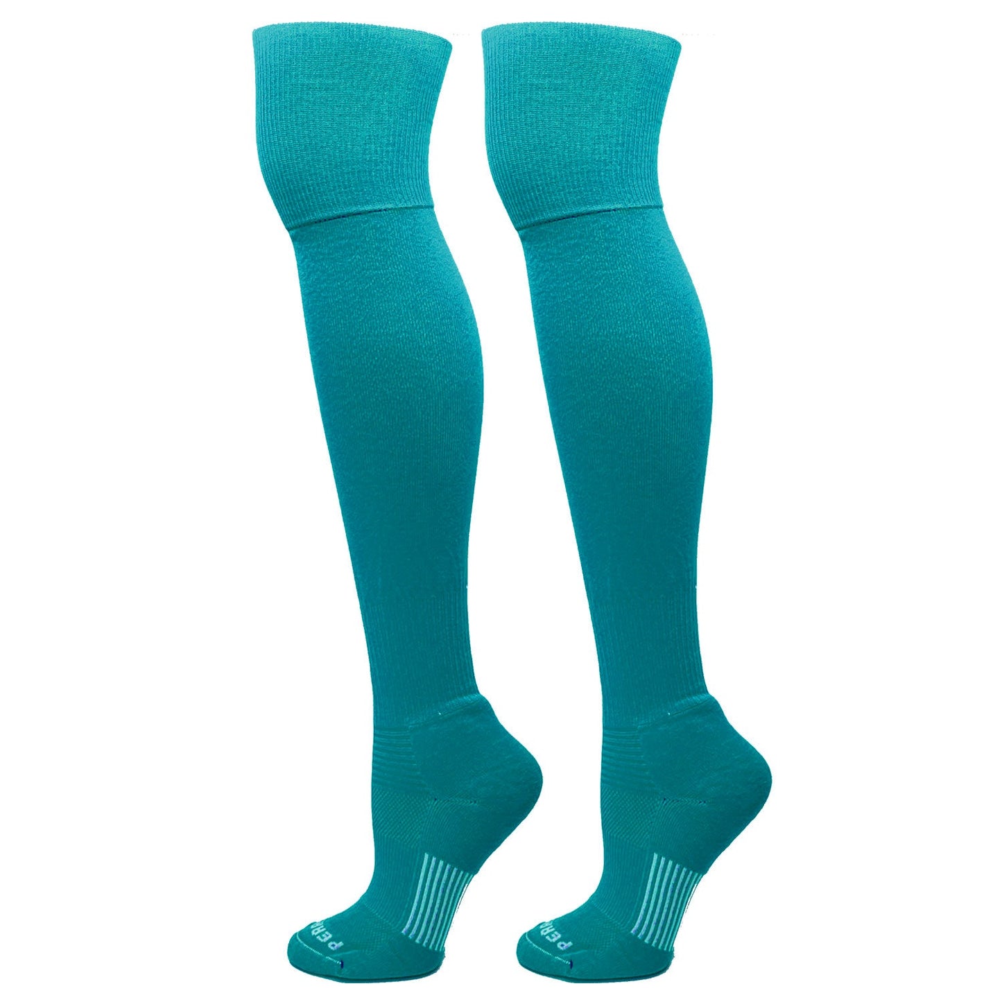 Over the Knee Baseball, Extra Long Sports Socks (Teal Blue)