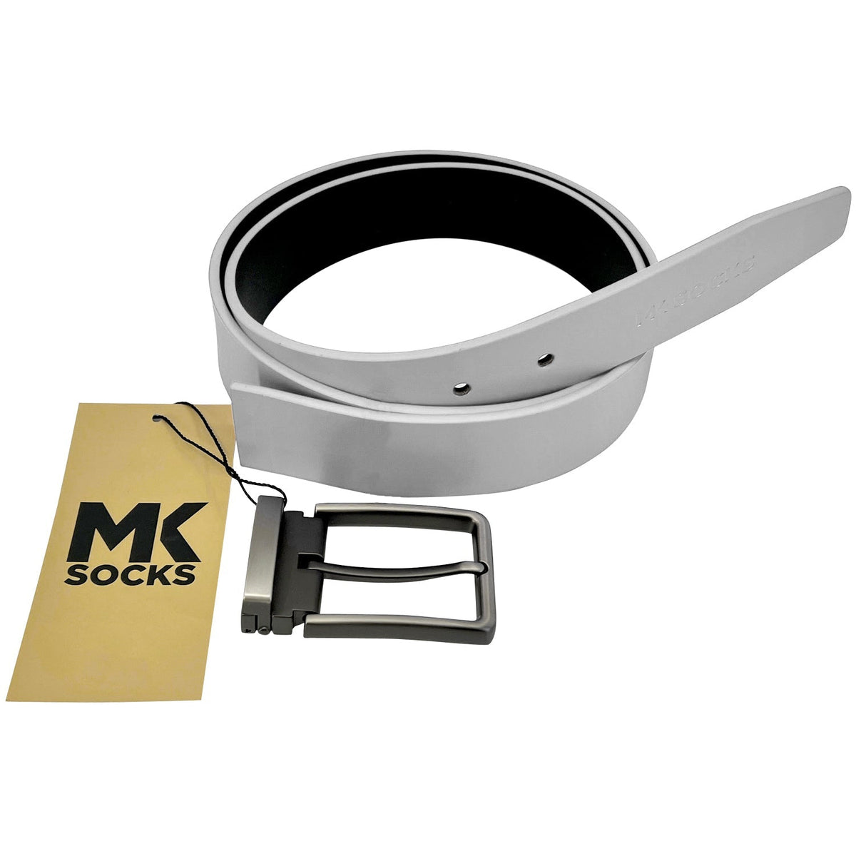WHITE Cut-to-Fit Youth Leather Softball, Baseball Belt