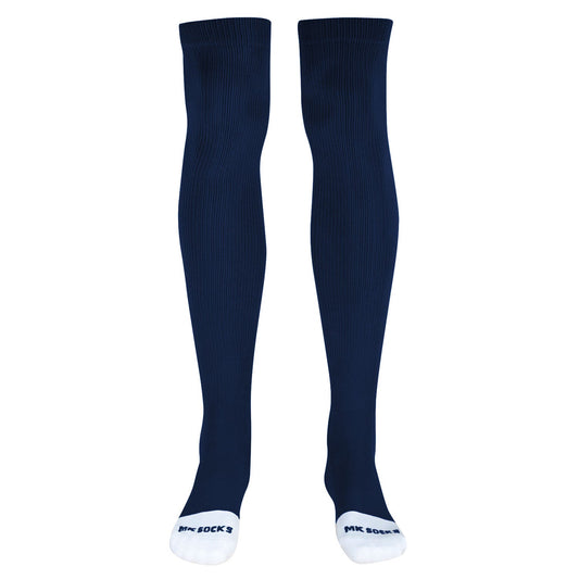 ProFlex Extra-Durable Over the Knee Baseball, Football Extra Long Sports Tube Socks (Navy Blue)